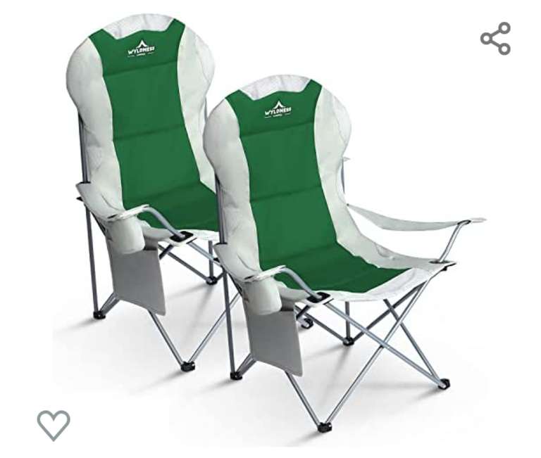 Wyldness Premium wyściełane krzesła kempingowe 2 sztuki