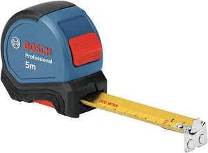 Bosch Professional: taśma pomiarowa 5m, szer. 27mm (zaczep do paska, haczyk magnetyczny, 2 przyciski stop, z powłoką nylonową)