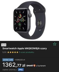 Apple Watch SE 44 mm czarny
