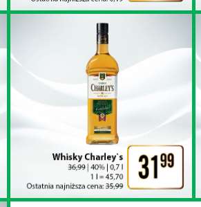 Whisky Green Charley's 0,7l w cenie 0,5l
