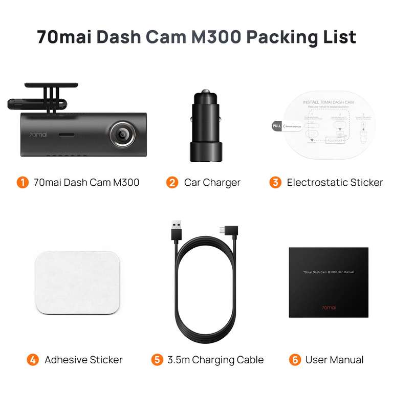 Kamera 70mai Dash Cam M300 31,14£