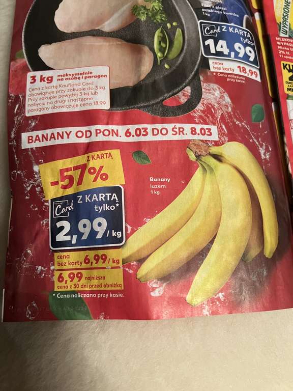 Tanie banany z Kaufland card