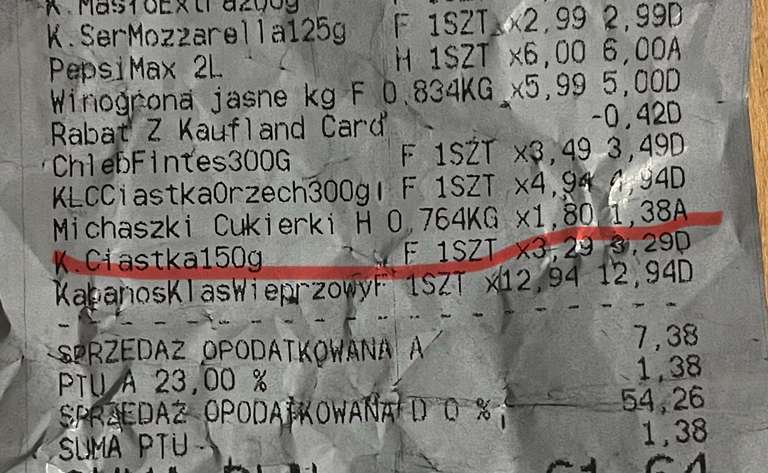 Kaufland cukierki Michaszki na wagę za 1,80 zł
