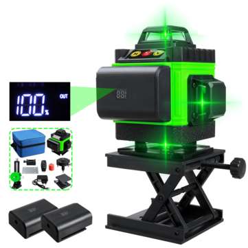 Poziomica laserowa 16 Linii 4D z 2 akumulatorami i akcesoriami z EU za $41.99 / ~167zł