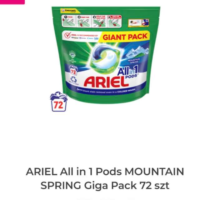 Ariel All-in-1 PODS 72 sztuki Kapsułki z płynem do prania