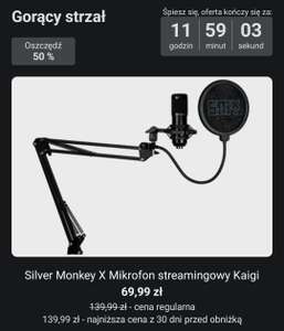 Mikrofon streamingowy Silver Monkey