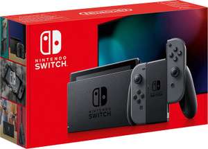 Konsola Nintendo Switch z neonowym niebieskim Joy-Con i neonowym czerwonym Joy-Con