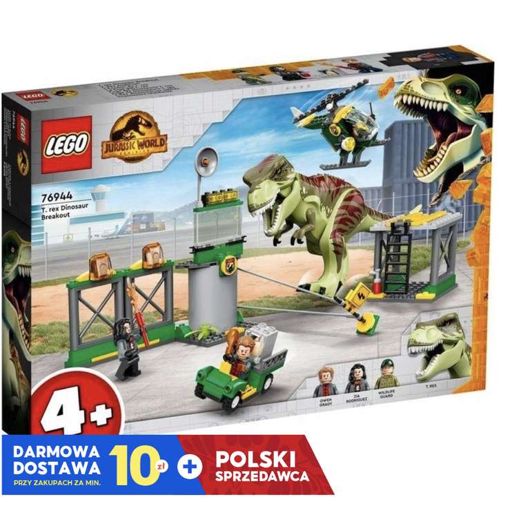 Lego JURRASIC WORLD 76944 Ucieczka tyranozaura