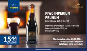 Piwo kormoran Imperium Prunum z suską sechlońską za 18,99 w makro