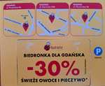 Biedronka Gdańsk Przytulna/Piecewska/Kartuska 406 - 30% rabatu na świeże owoce i pieczywo do 30.08.2023