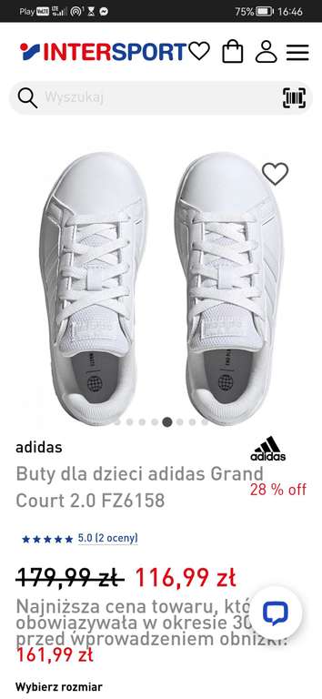Buty dla dzieci adidas Grand Court 2.0 FZ6158