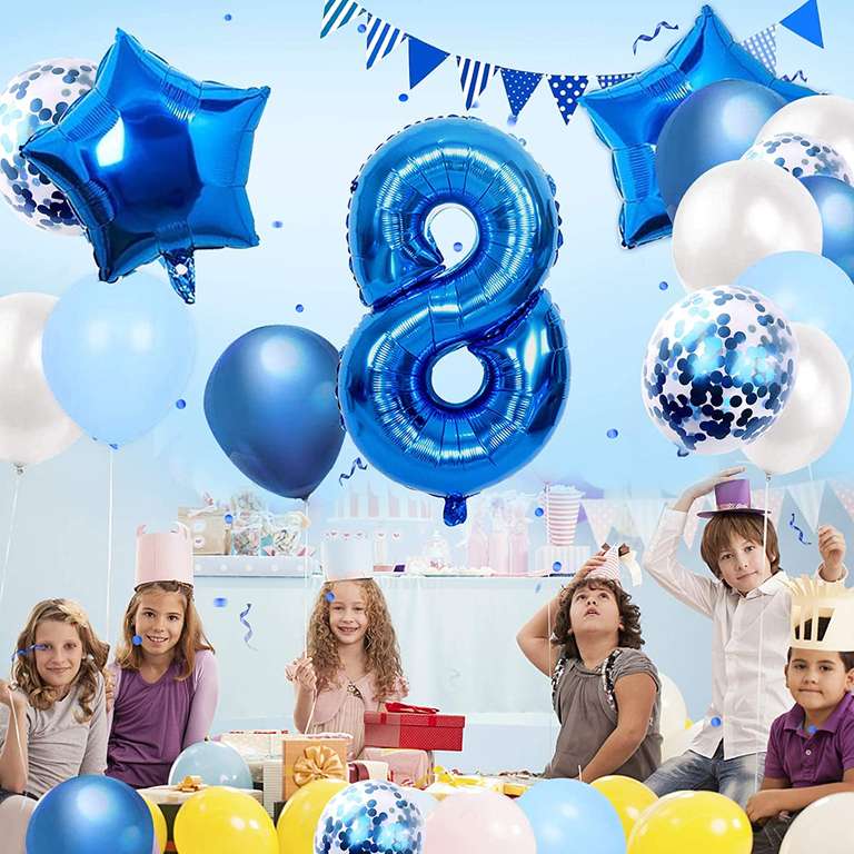 Zestaw 32 balonów na 8 urodziny