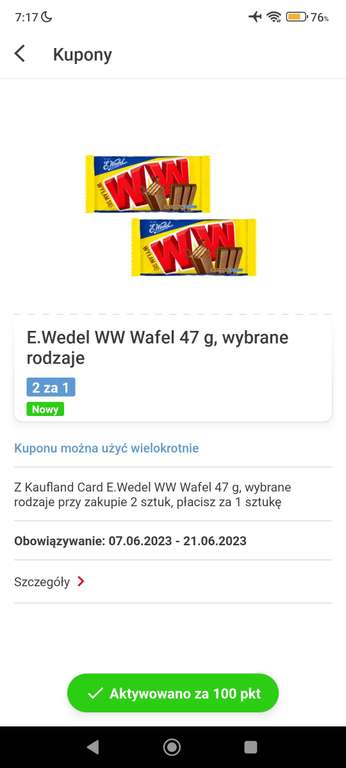 E.Wedel wafel ww 47g 2 za 1kaufland