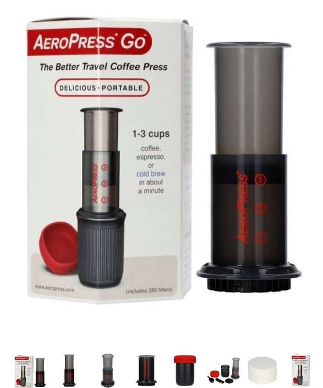 Aeropress GO - zaparzacz do kawy z filtrami