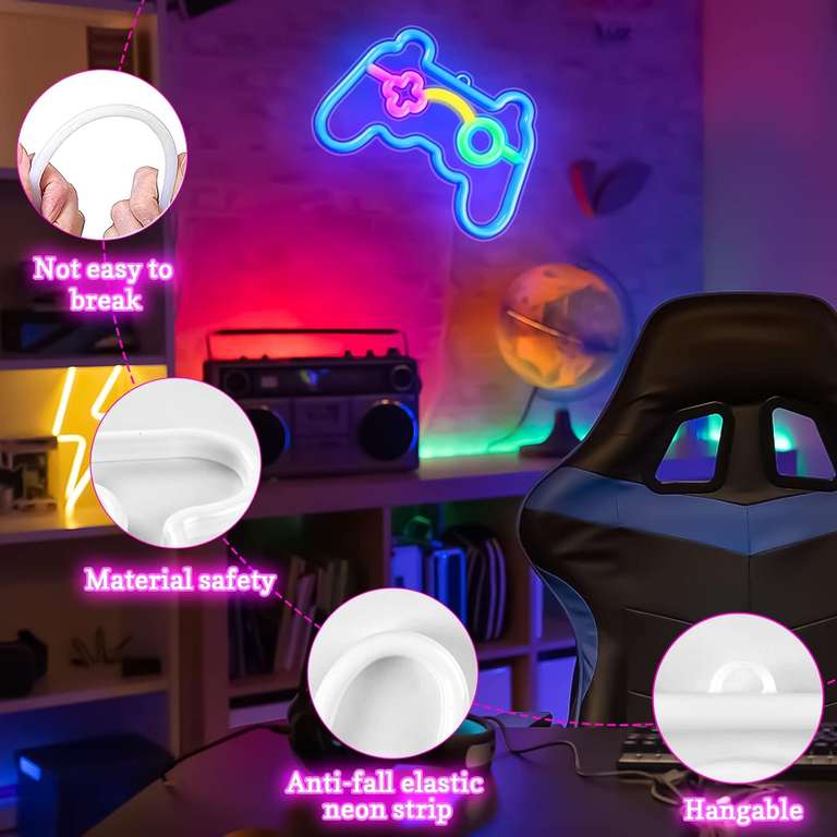 Podświetlana dekoracja neonowa LED, dekoracja ścienna do sypialni, pokoju zabaw, dekoracja barowa, Amazon, z prime dostawa gratis