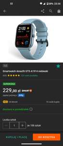 Smartwatch Amazfit GTS Błękitny oraz GTR