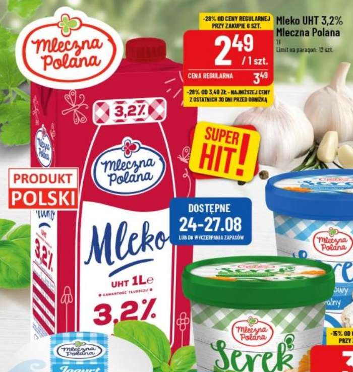 Mleko UHT 1l 3,2% przy zakupie 6 opak. @Polomarket