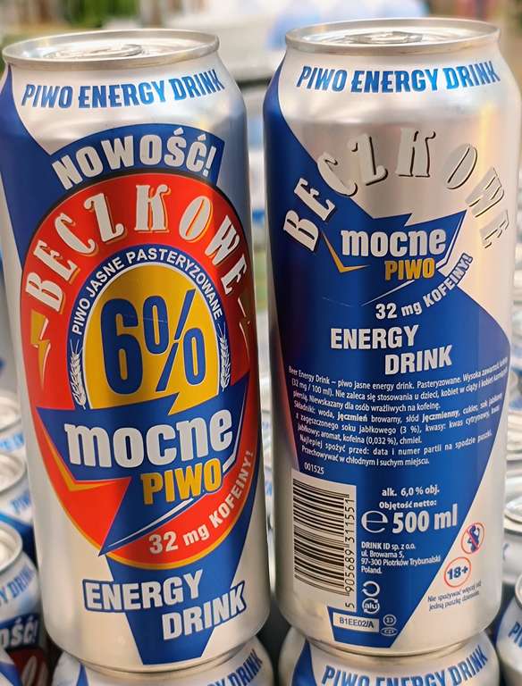 Beczkowe Mocne 0,5L - Piwo Jasne Energy Drink.