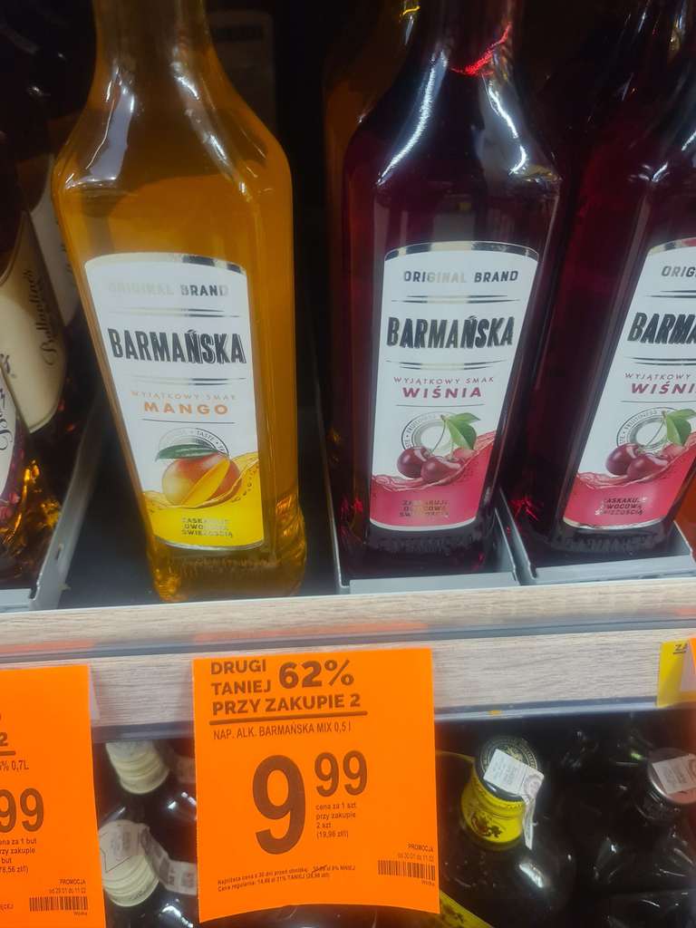 Napój alkoholowy Barmanska 500ml, 21%, różne smaki przy zakupie 2 sztuk w Biedronka