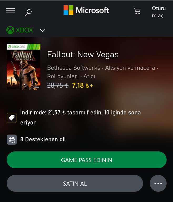Gry z serii Fallout po 87 groszy (New Vegas, Fallout 3) Turecki XBOX store