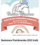 Baśniowa Piotrkowska 2023 spektakle dla dzieci za darmochę Łódż