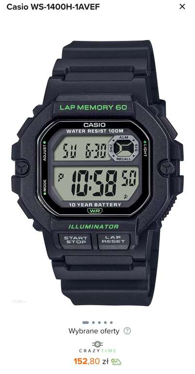 zegarek Casio WS-1400H