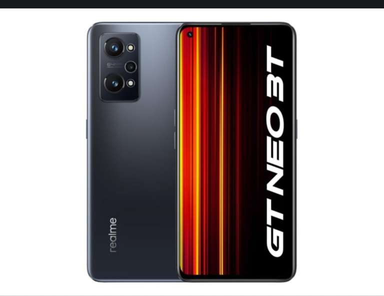 Smartfon realme GT Neo 3T 8/128GB Black 5G 120Hz 80W
