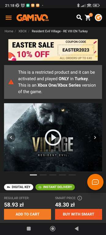 Resident evil Village Xbox TR VPN