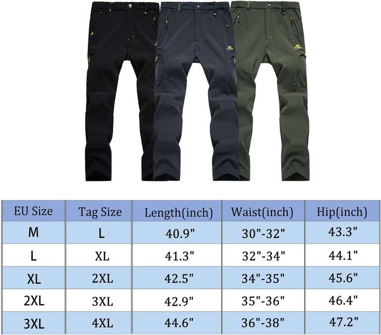 BWBIKE Męskie spodnie outdoorowe Exploration, wiatroszczelne, z podszewką polarową