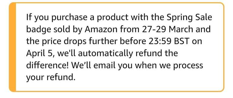 Amazon - zwrot różnicy w przypadku spadku ceny do 5 kwietnia produktu zakupionego podczas wiosennych okazji 27.03 do 29.03