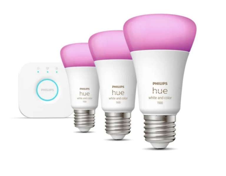 Philips Hue Zestaw startowy White and color ambiance 3xE27 1055lm