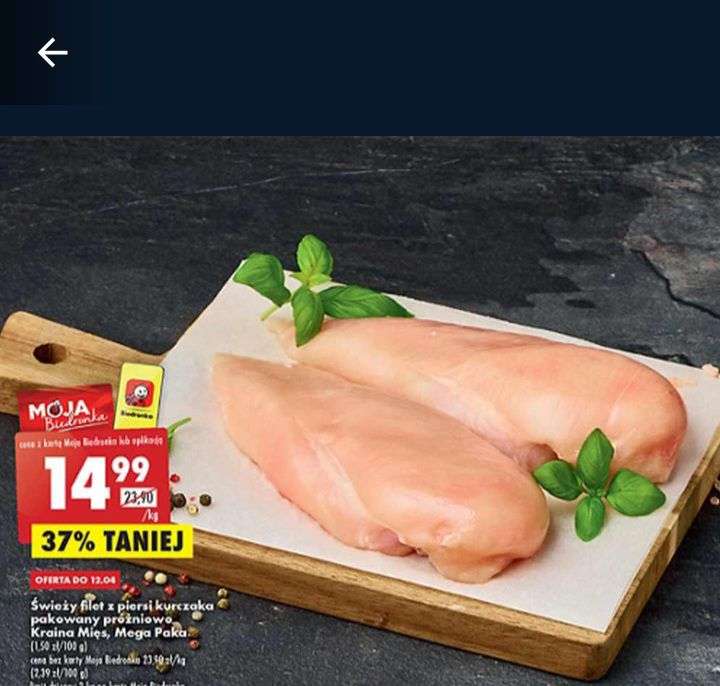 Filet z kurczaka biedronka 14.99 zł Mega paka
