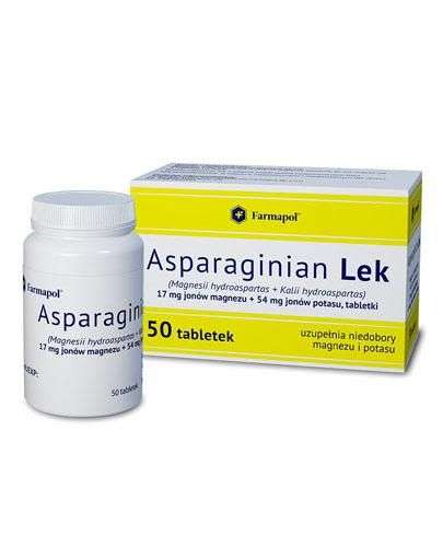 Asparaginian Lek 17 mg + 54 mg, 50 tabletek