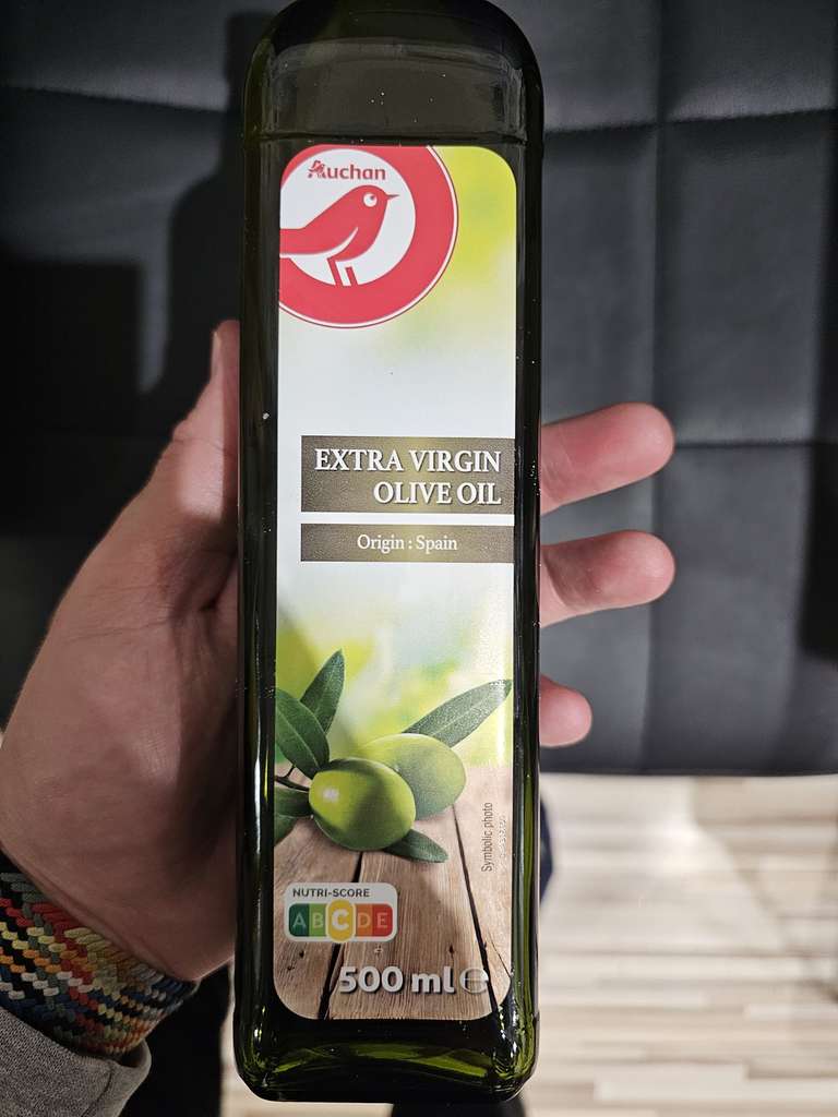 Oliwa z oliwek extra virgin z 1 tłoczenia Auchan 50% zwrotu na skarbonkę - 26zl/l (data ważności 12/2024)
