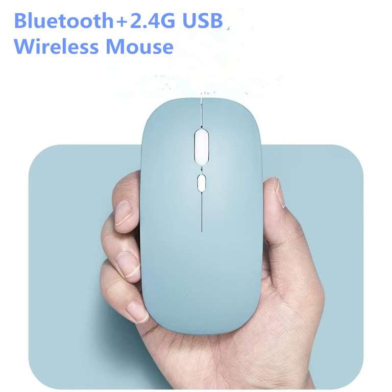 Mysz bezprzewodowa 2.4G/Bluetooth Macaron akumulatorowa z Aliexpress za $2,74