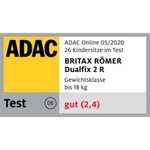 Fotelik samochodowy Britax Roemer Dualfix 2R (tylko czarny w tej cenie) ocena ADAC 2.4 (dobry)