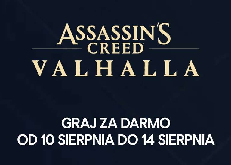 Darmowy weekend (10-14.08) z grami Assassin's Creed Valhalla, Black Flag, Revelations, Brotherhood i AC II na PS4, PS5, Xbox i PC