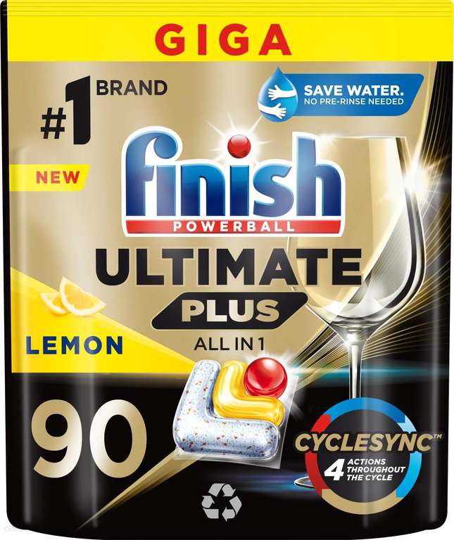 Kapsułki do zmywania Finish Ultimate Plus 90szt; 0,50gr/sztuka