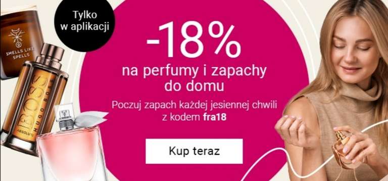 Notino: -18% na Perfumy (damskie i męskie) i zapachy do domu w aplikacji