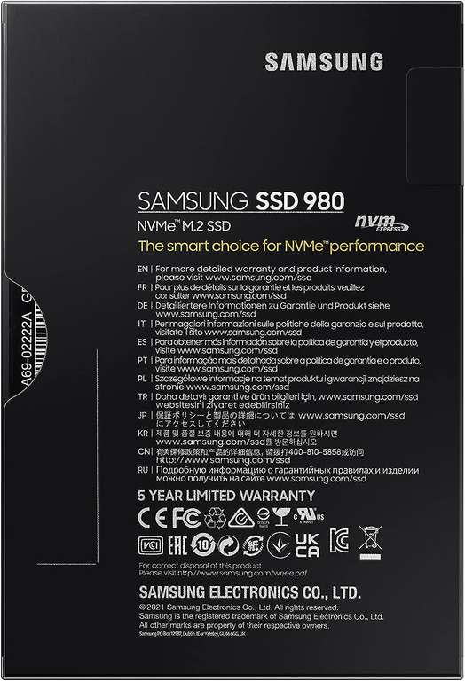 Dysk SSD Samsung 980 500 GB NVMe M.2 MZ-V8V500BW z kuponem możliwe 89