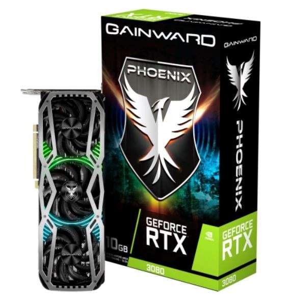 Karta graficzna Gainward RTX 3080 Phoenix V1 10GB GDDR6X (960,43 Euro)