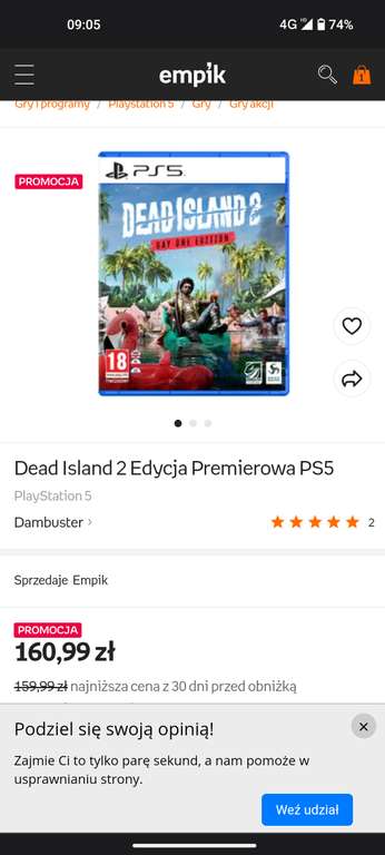 Dead Island 2 z DLC, możliwa darmowa przesyłka