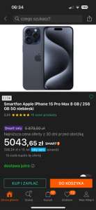 Smartfon Apple iPhone 15 Pro Max 8/256 GB niebieski tylko ze SMART