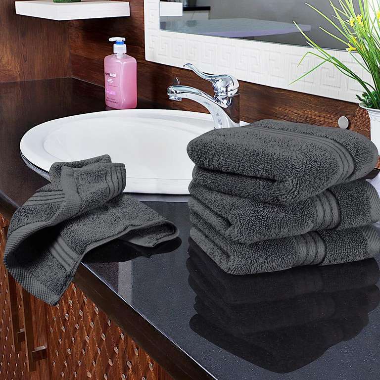 Utopia Towels - 12 małych ręczników, ściereczek, 30 x 30 cm szare -100% bawełna, bardzo chłonne i miękkie w dotyku