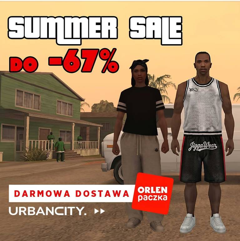 Darmowa dostawa na wszystko w Urban City przez Orlen Paczka