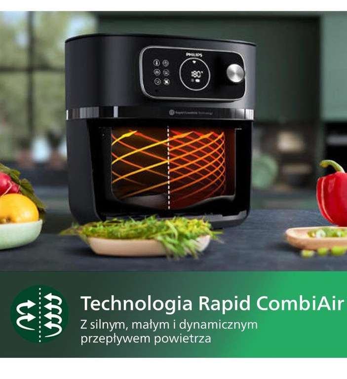 Philips Urządzenie Ovi Smart 2.0 XXL - 8,3L (2kg), Airfryer 22-w-1, łącze WiFi, programy automatycznego gotowania,(HD9875/90)