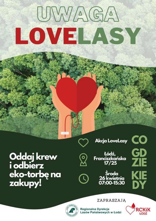 Oddaj krew i odbierz bezpłatnie eko-torbę na zakupy >>> RCKiK Łódź