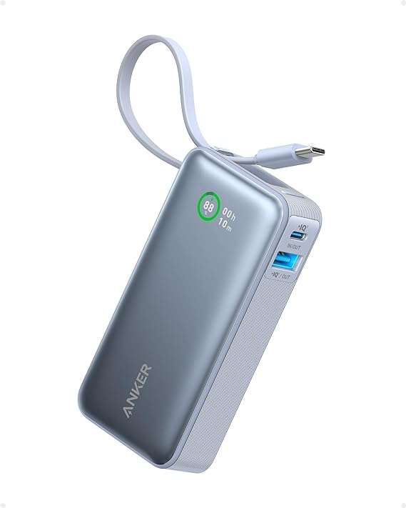 Powerbank Anker Nano 10000 mAh z wbudowanym kablem USB-C, PD 30 W