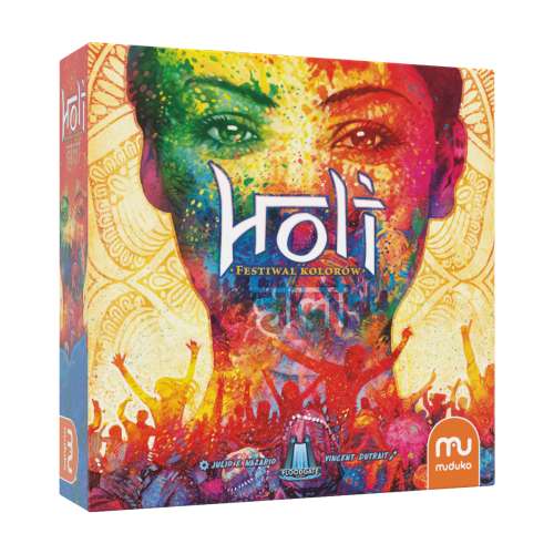 Abstrakcyjna gra przestrzenna Holi - festiwal kolorów