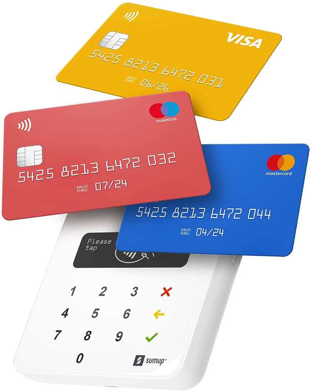 SumUp Air Terminal płatniczy dla kart kredytowych, debetowych, Apple Pay, Google Pay, Chip, NFC